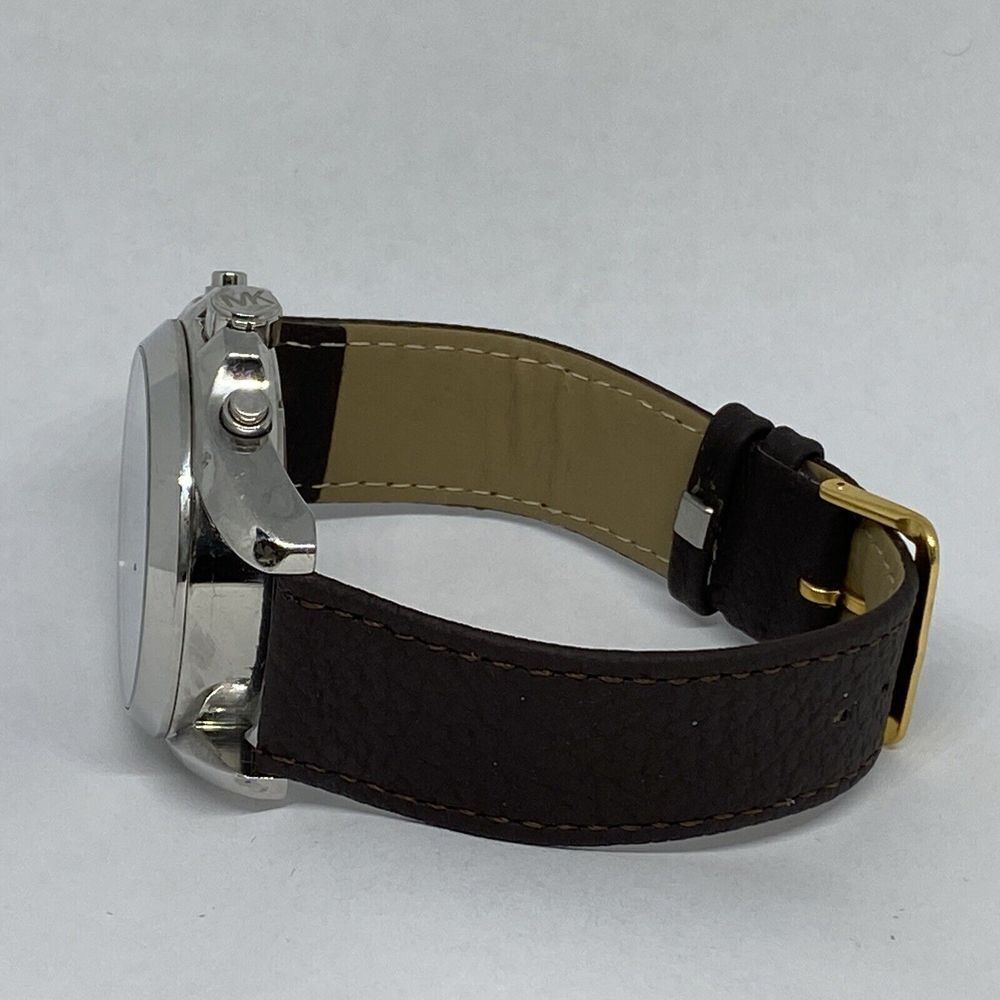 Michael Kors MK6331 Women's Brown Leather Analog Dial Quartz Genuine Watch GE460 - Picture 9 of 12